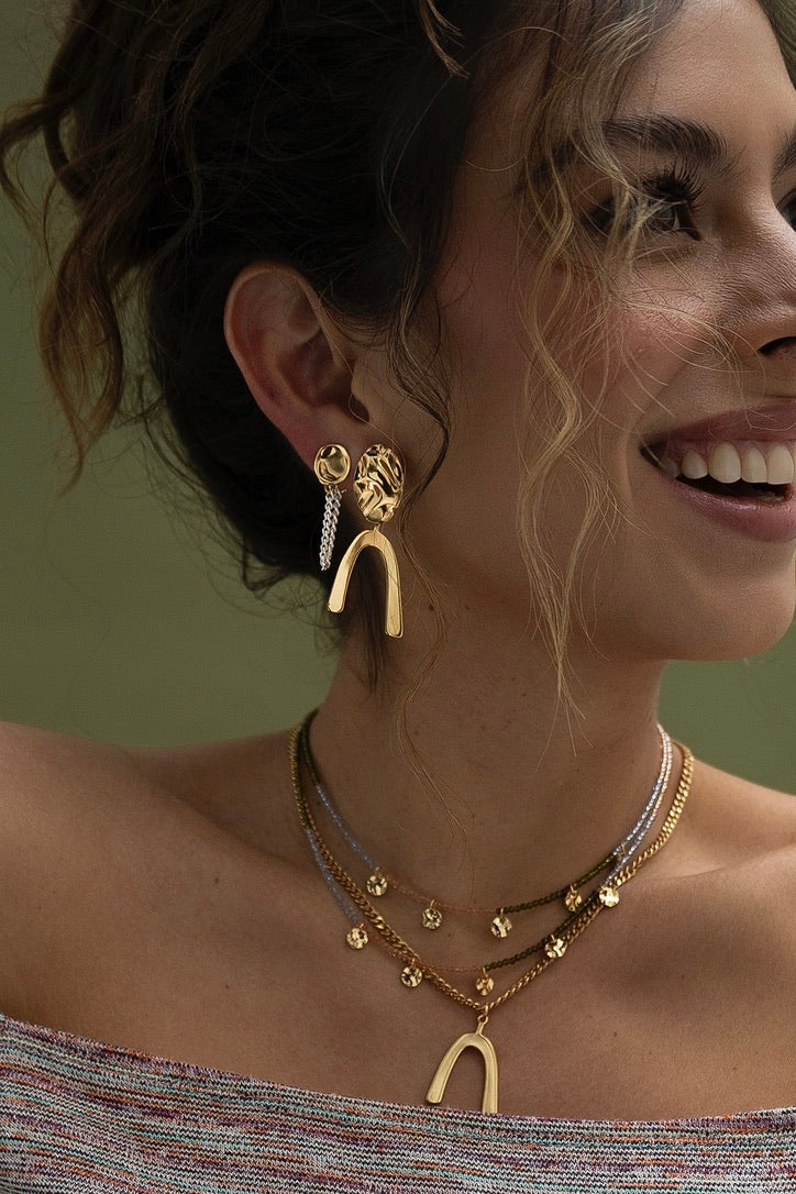 ZOE Duo Tone Chain studs