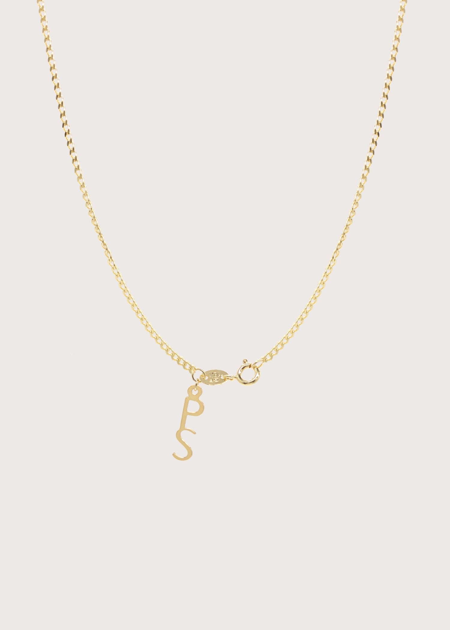 INITIAL SILVER - Link chain 20"