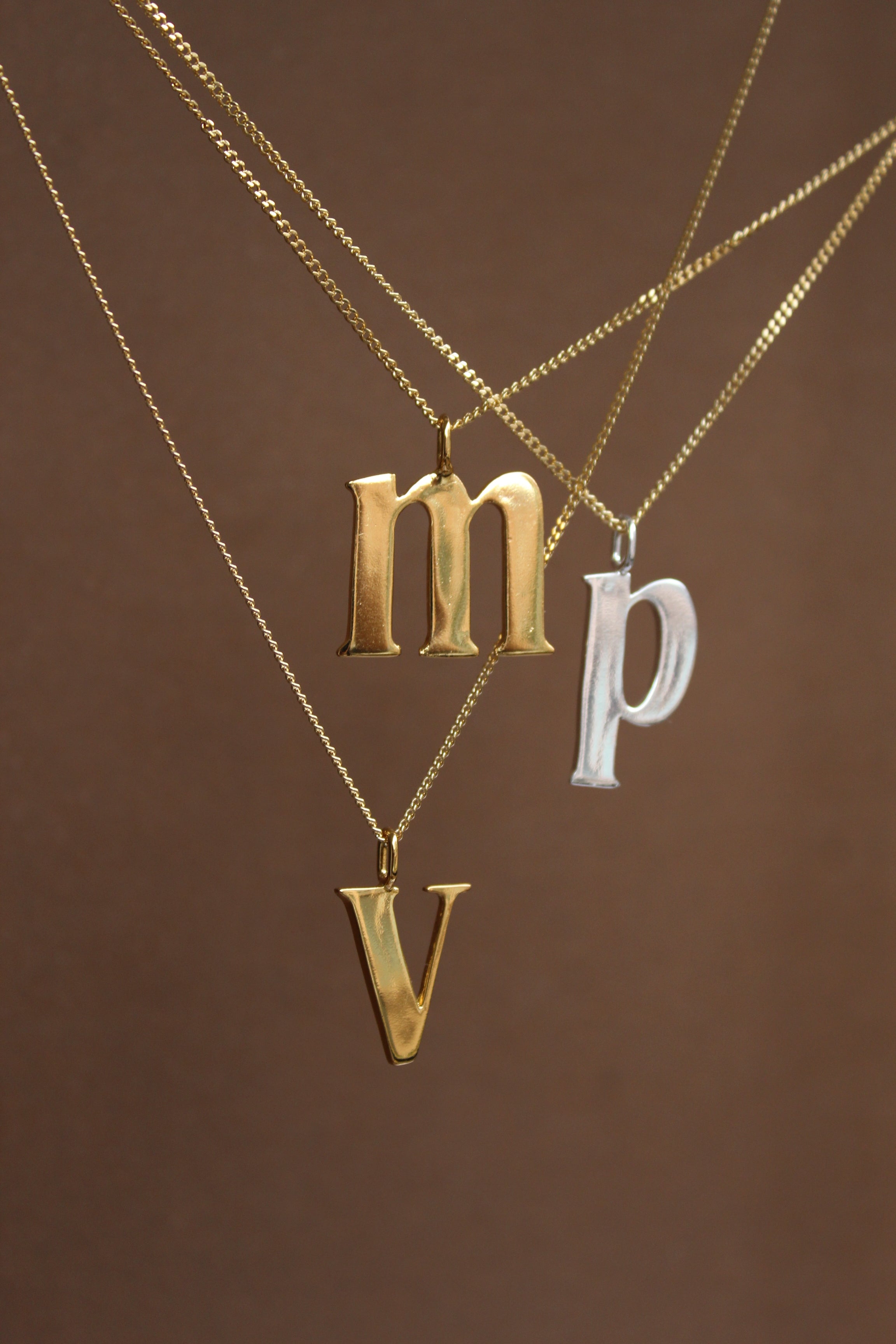 INITIAL GOLD - Link chain 20"