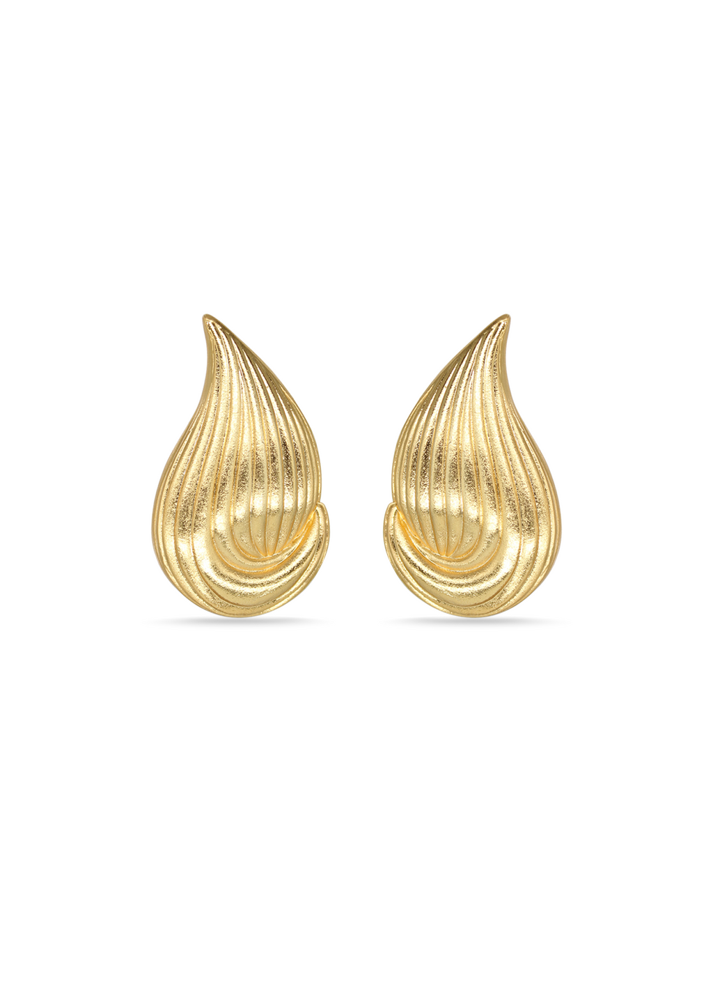THE WAVE Gold Earrings