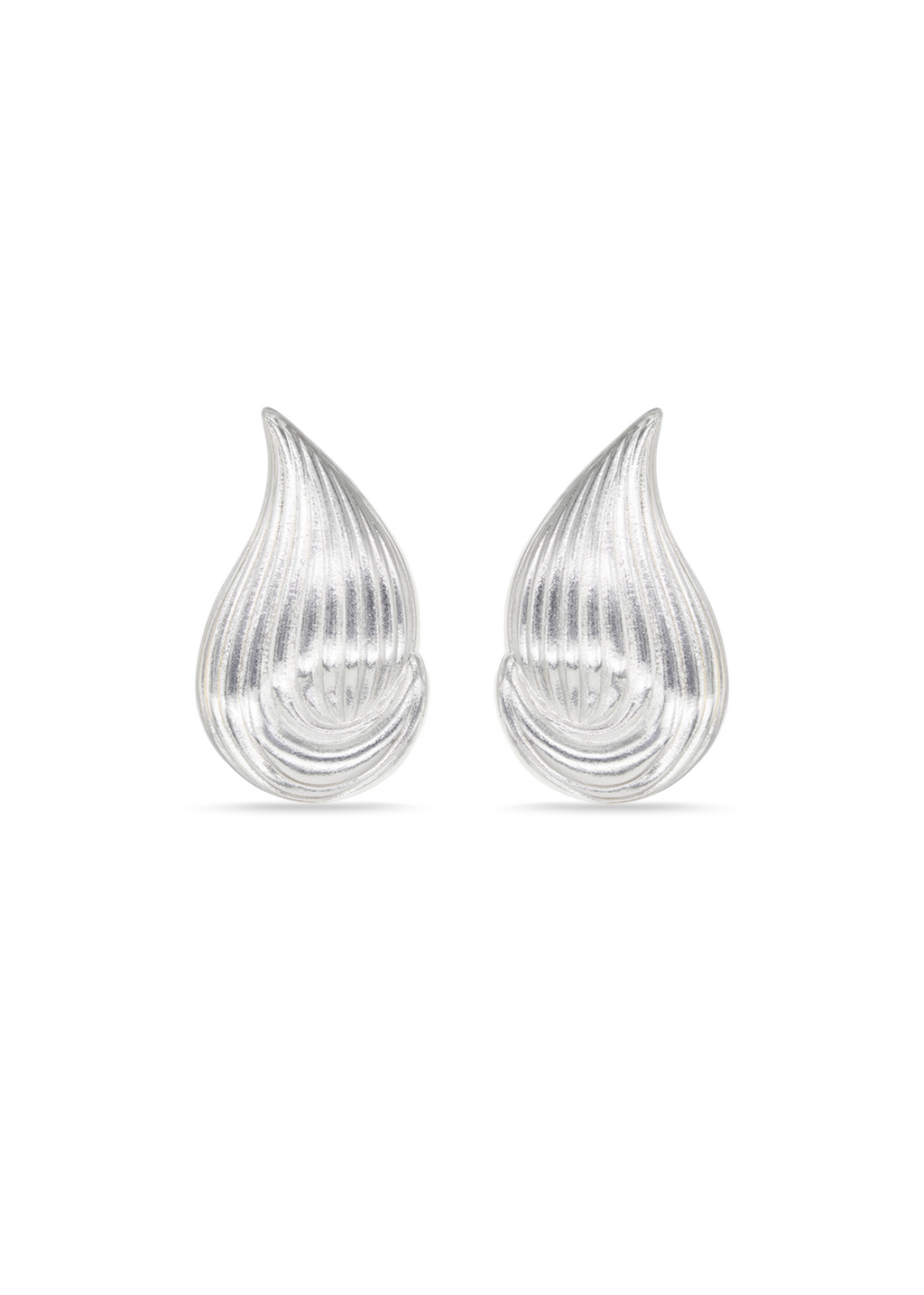 THE WAVE Silver Earrings