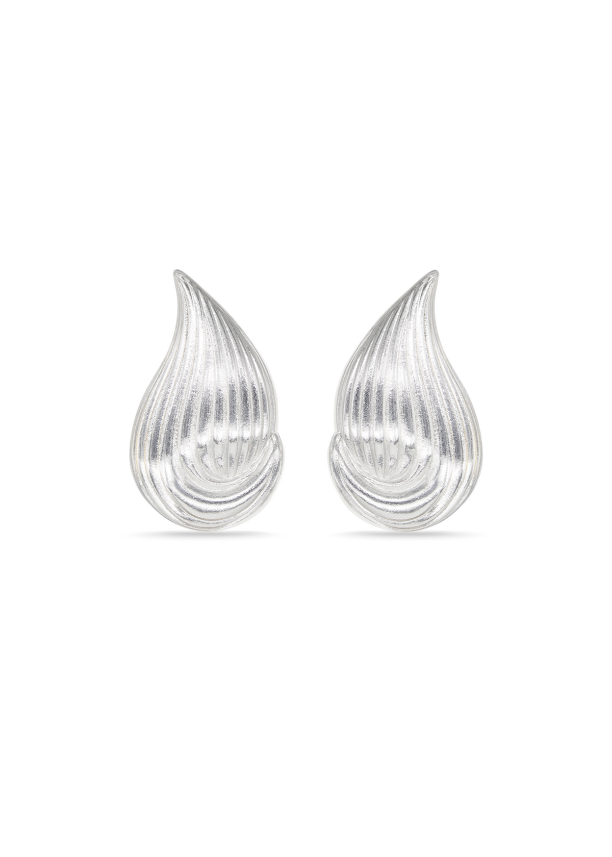 THE WAVE Silver Earrings